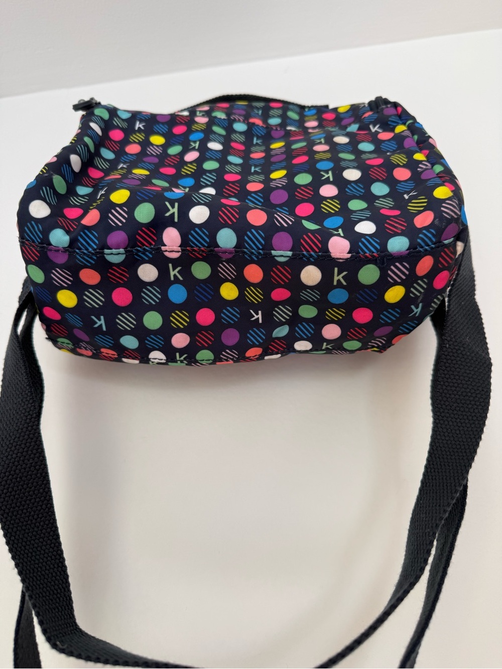 Kipling Polka Dot Lunch Bag Insulated Crossbody Shoulder Tote - Picture 3 of 4
